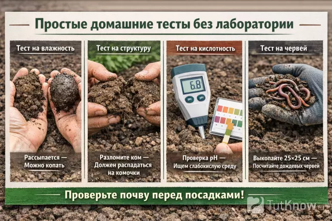 Простые тесты почвы перед посадкой растений