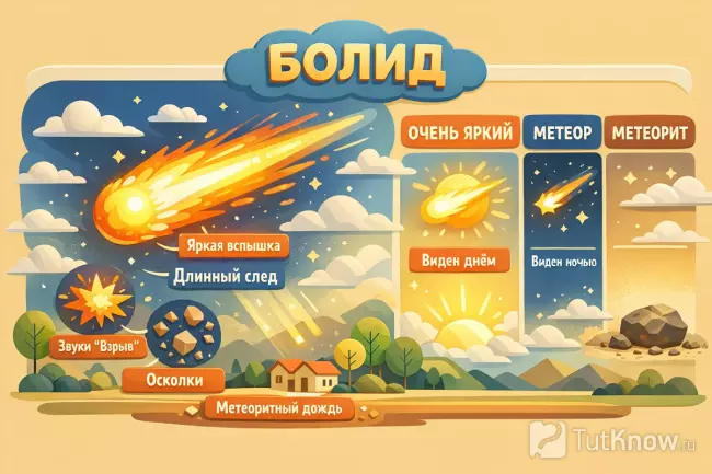Болид — яркий метеор в атмосфере Земли