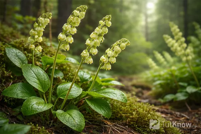 Боровая матка растет в лесу