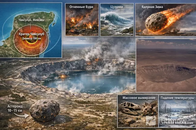 Чиксулубский метеорит и кратер на карте