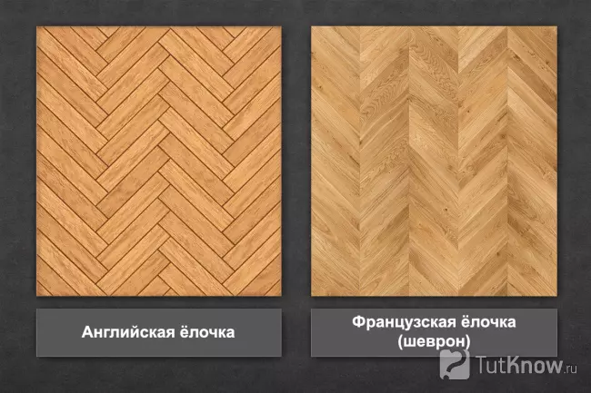 Английская и французская ёлочка ламината