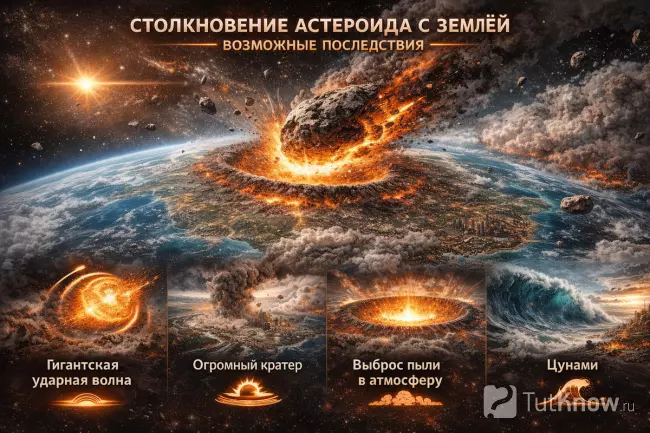 Последствия столкновения астероида с Землёй