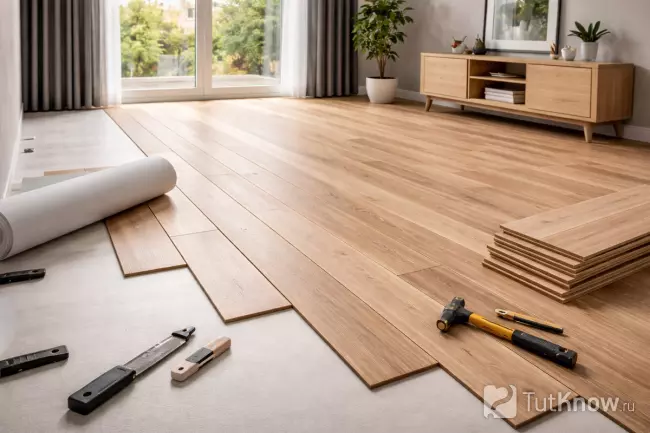 Схема и направление укладки ламината