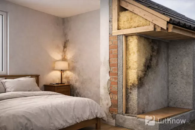 Внутреннее утепление и влага в стене