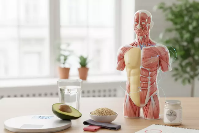 Компоненты роста веса: жир, вода, мышцы