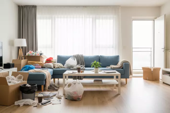 Начало эффективной уборки: разбор лишних вещей