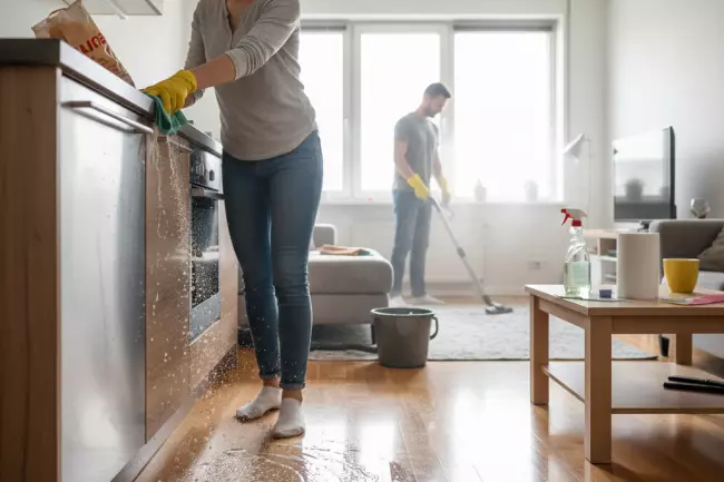 Неправильная последовательность действий при уборке дома