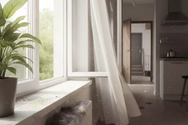 Пыль в квартире: окна, вентиляция, улица