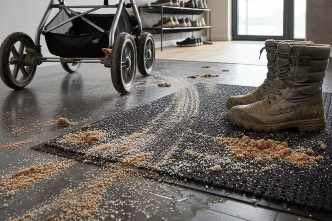 Грязь и песок в прихожей: источники и влага
