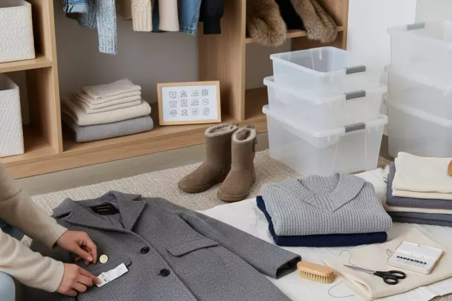 Подготовка одежды и обуви к сезонному хранению