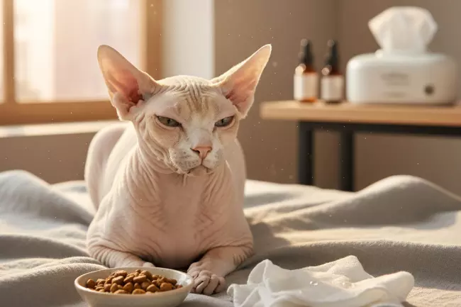 Особый уход за кожей сфинкса дома