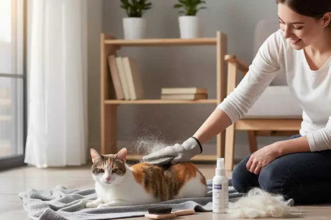 Уход за короткошёрстными кошками и шерстью