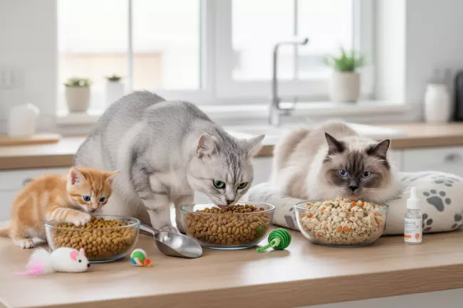 Выбор корма для кошек по возрасту