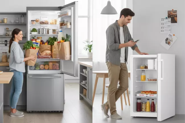 Выбор объёма и размеров холодильника для квартиры