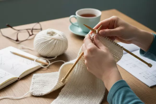 Простой прямой шарф спицами для новичков