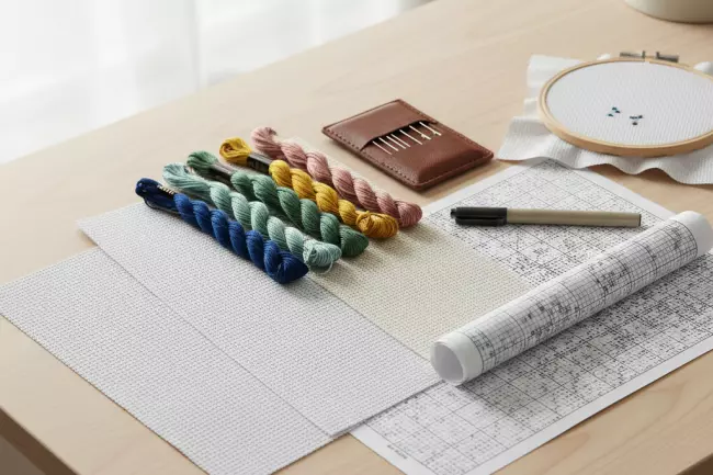 Базовый набор материалов для вышивки