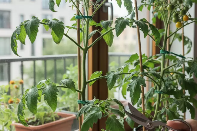 Формирование кустов томатов на подоконнике