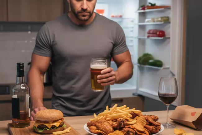 Алкоголь и скрытые калории при похудении мужчин