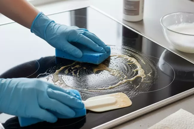 Быстрая очистка плиты и поверхностей от жира