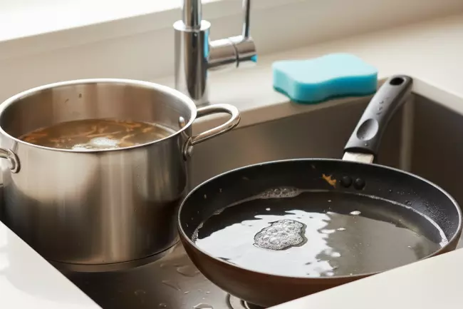 Бережная чистка посуды без повреждения покрытия