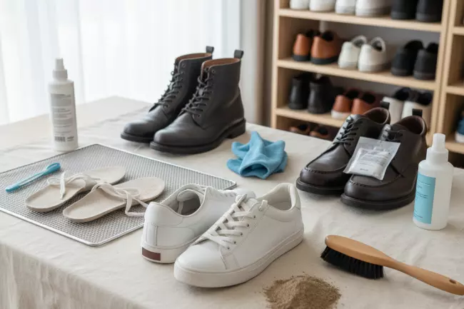 Подготовка обуви к хранению в шкафу