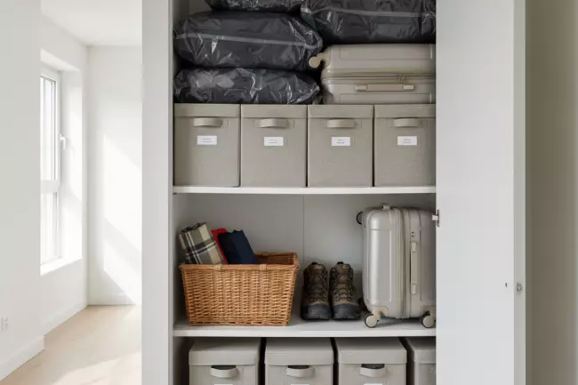 Хранение сезонных вещей в квартире по зонам доступа