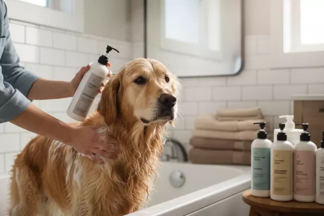 Купание собаки и уход за шерстью дома