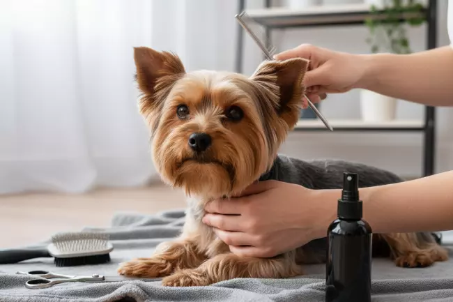 Уход за шерстью йоркширского терьера