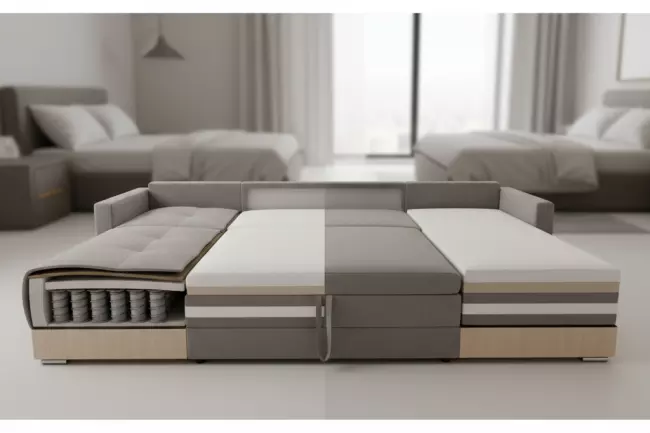 Пружинные и беспружинные наполнители дивана для сна