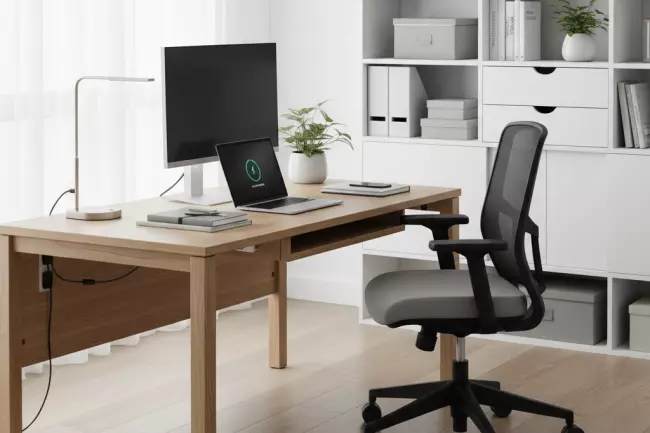 Мебель для организации рабочего места: стол, стул, хранение
