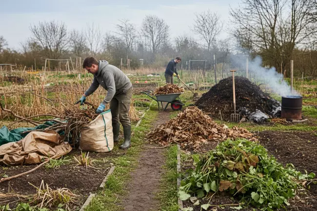 Весенняя очистка огорода и грядок после зимы