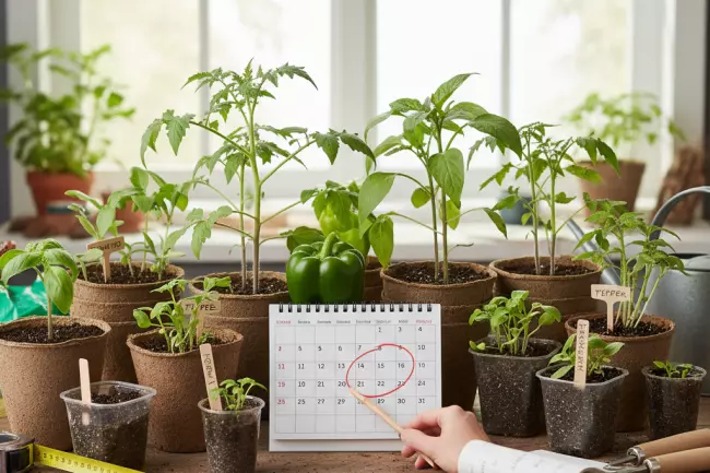 Сроки посева рассады овощных культур