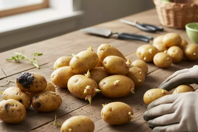 Отбор и обработка посадочного картофеля перед проращиванием