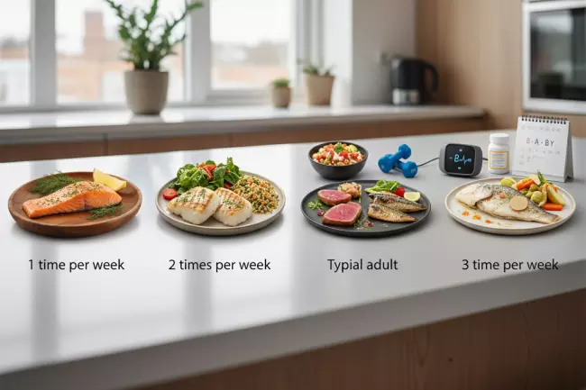 Рекомендуемая частота употребления рыбы для здоровья