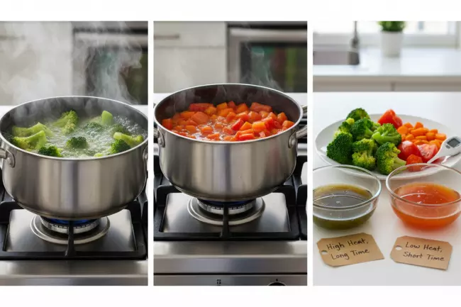 Сохранение витаминов овощей при термической обработке