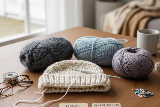 Выбор пряжи для шапки крючком новичкам