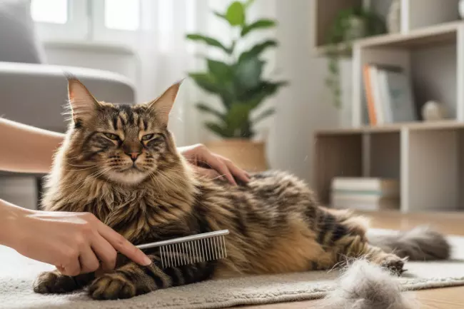 Уход за шерстью мейн-куна в квартире