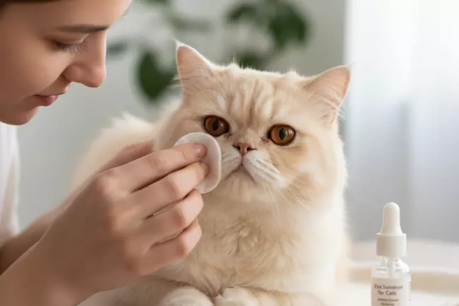 Уход за глазами персидской кошки ежедневно