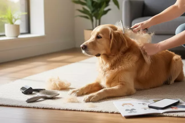 Регулярный груминг для уменьшения линьки у собаки