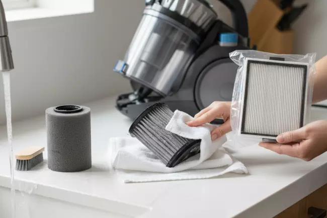 Уход за фильтрами пылесоса: чистка и замена