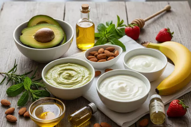 Питательные компоненты домашних масок для лица