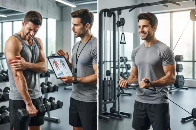 Боль в мышцах после тренировки и рост