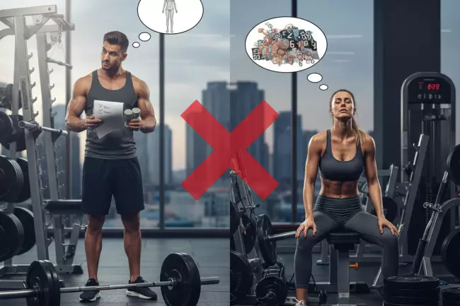 Несоответствие объёма тренировок цели роста мышц