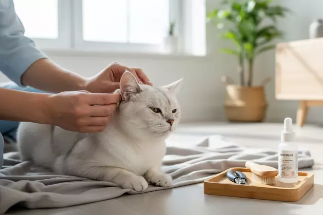 Уход за короткошёрстными кошками: кожа, уши, глаза, когти