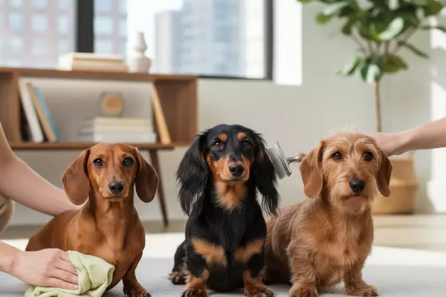 Уход за шерстью таксы в квартире