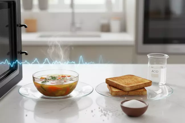 Неравномерный прогрев продуктов в микроволновке