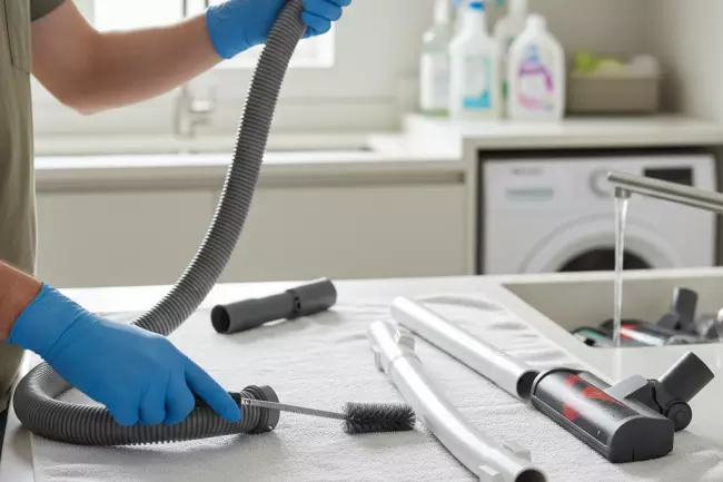 Очистка шланга, трубок и насадок пылесоса