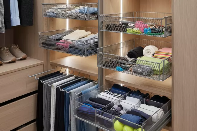 Выдвижные системы хранения для шкафа