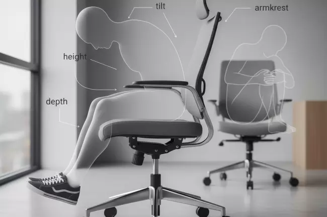 Элементы стула, влияющие на осанку