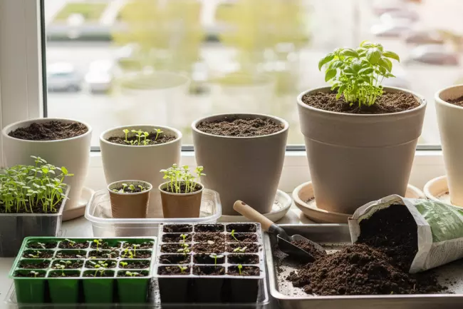 Овощи для подоконника весной: грунт и ёмкости